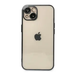 iPhone 13 Kılıf Lensli Silikon - Siyah