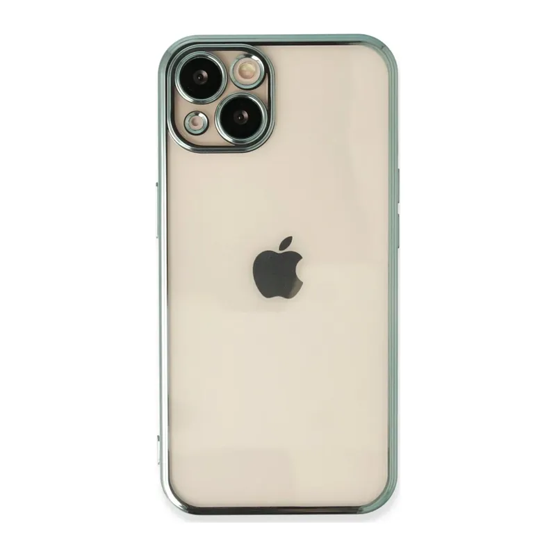 iPhone 13 Kılıf Lensli Silikon - Yeşil