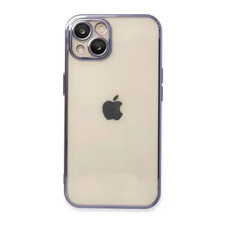 iPhone 13 Kılıf Lensli Silikon - Mor