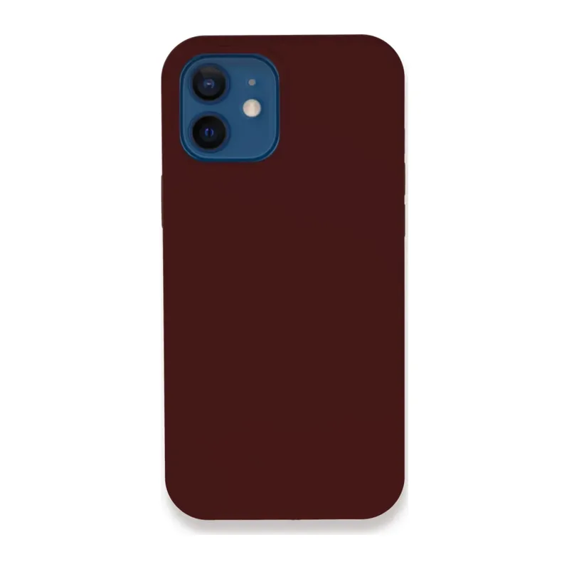 iPhone 12 Kılıf Lansman Legant Silikon - Bordo