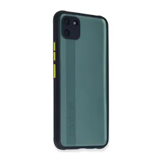 Realme C11 Kılıf Miami Şeffaf Silikon - Lacivert