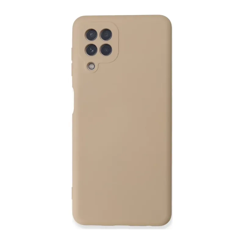 Samsung Galaxy A22 Kılıf Nano içi Kadife Silikon - Pudra