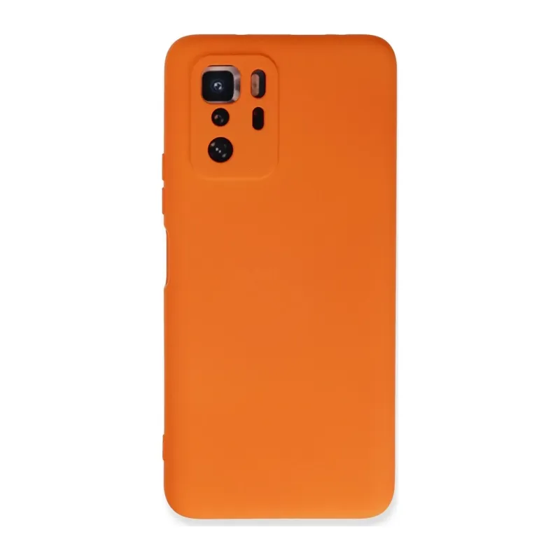 Poco X3 GT Kılıf Nano içi Kadife Silikon - Turuncu