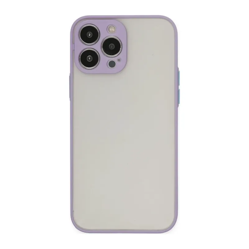 iPhone 13 Pro Max Kılıf Montreal Silikon Kapak - Mor