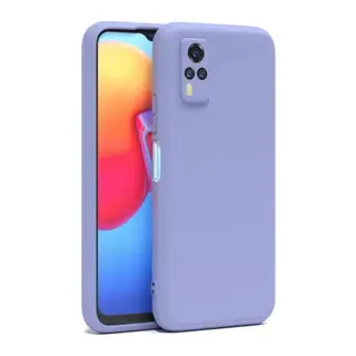 Vivo Y53S Kılıf Nano içi Kadife Silikon - Lila