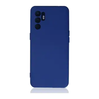 Reno 6 Kılıf Nano içi Kadife Silikon - Mavi