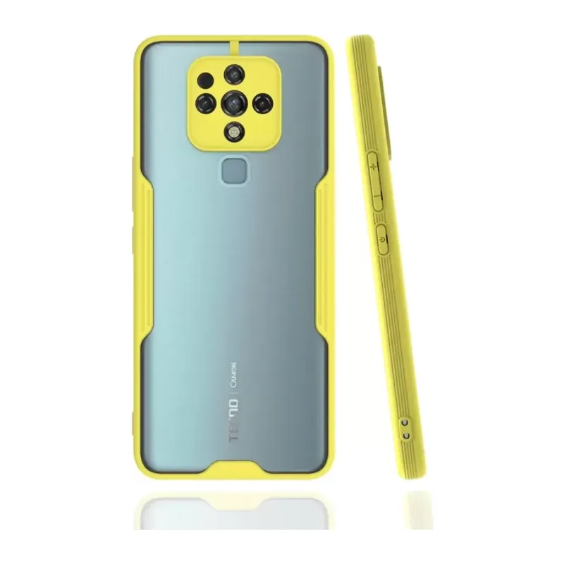 Tecno Camon 16 Kılıf Platin Silikon - Sarı