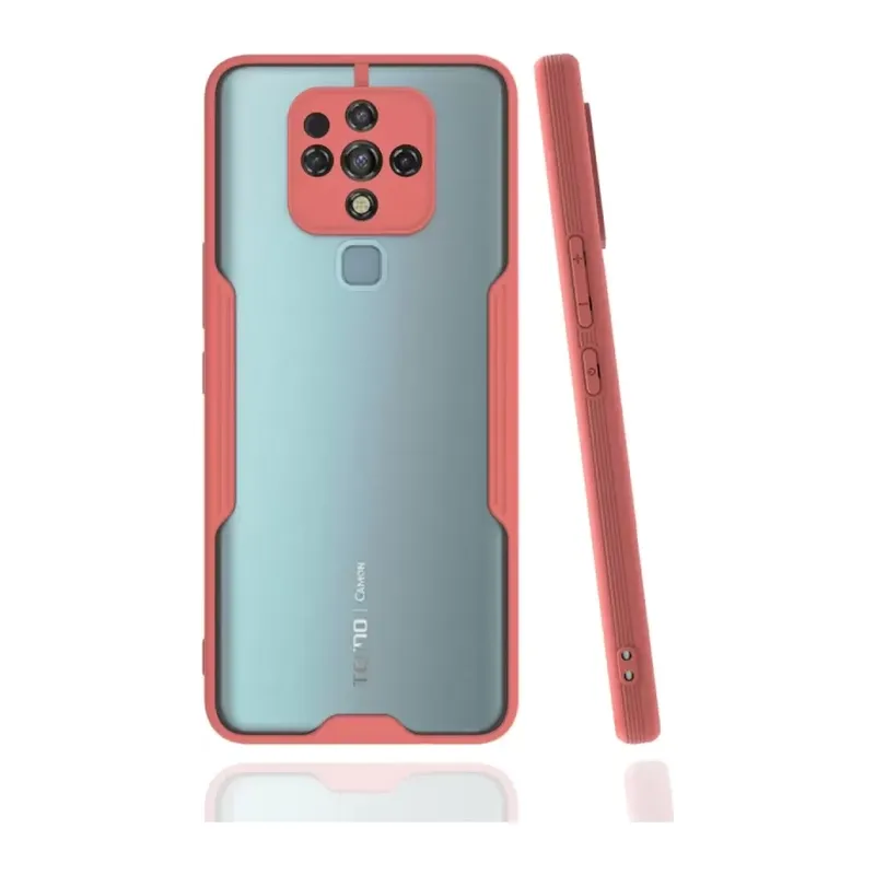 Tecno Camon 16 Kılıf Platin Silikon - Pembe