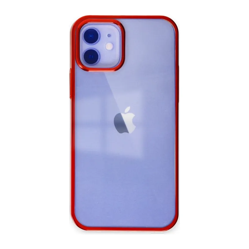 iPhone 12 Kılıf Element Silikon - Kırmızı