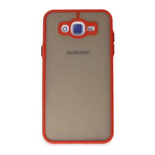 Samsung Galaxy J7 Kılıf Montreal Silikon Kapak - Kırmızı