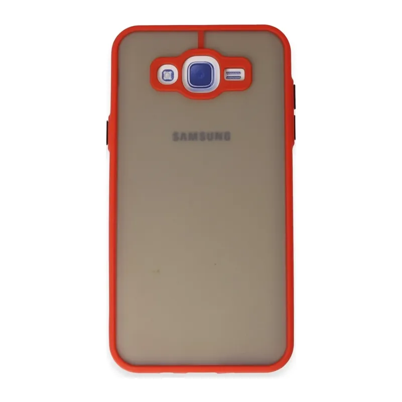 Samsung Galaxy J7 Kılıf Montreal Silikon Kapak - Kırmızı