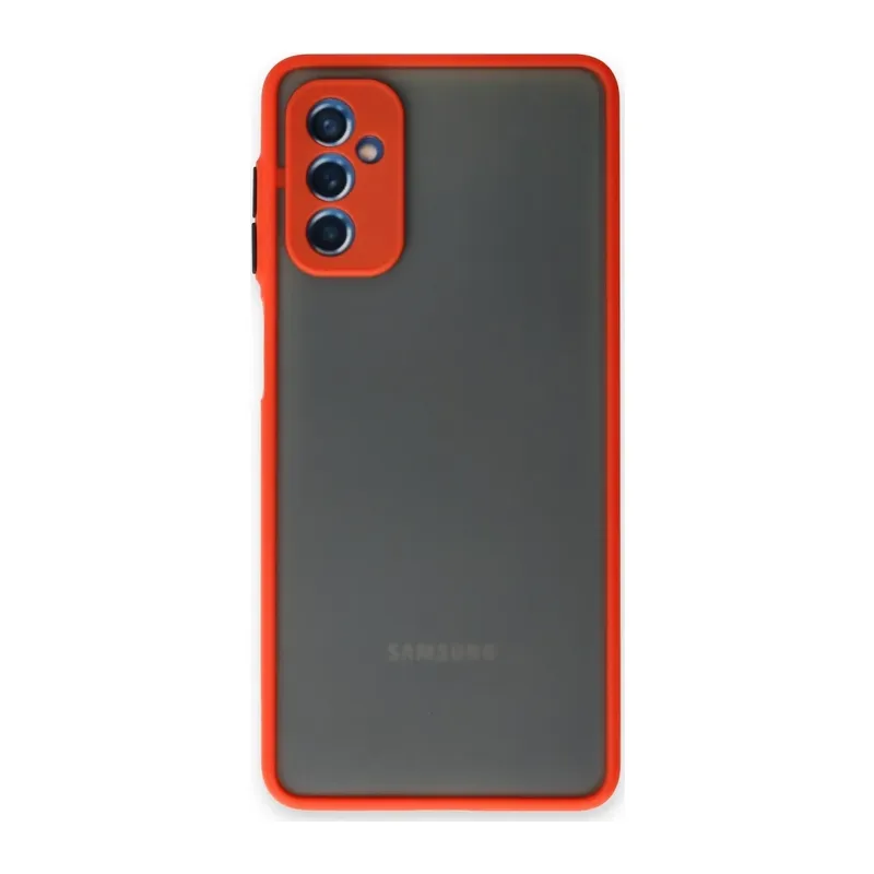 Samsung Galaxy M52 5G Kılıf Montreal Silikon Kapak - Kırmızı