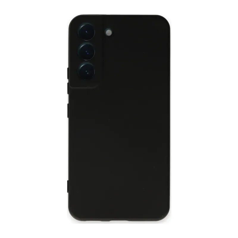 Samsung Galaxy S22 Kılıf Nano içi Kadife Silikon - Siyah