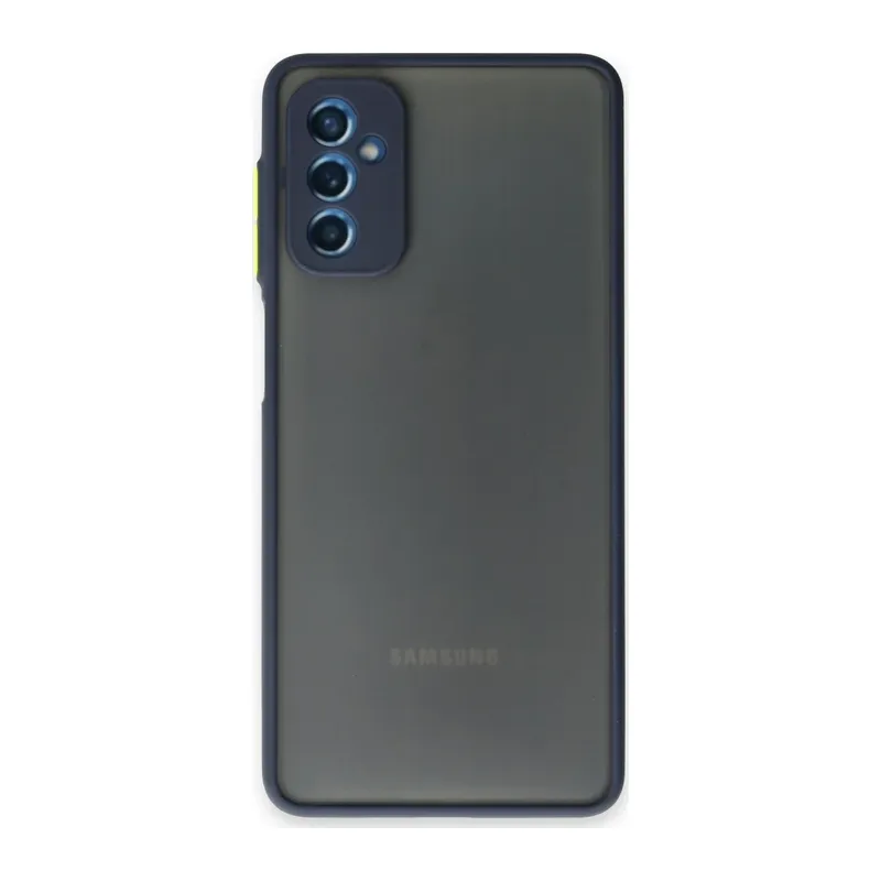 Samsung Galaxy M52 5G Kılıf Montreal Silikon Kapak - Lacivert