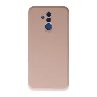 Huawei Mate 20 Lite Kılıf Nano içi Kadife Silikon - Pudra