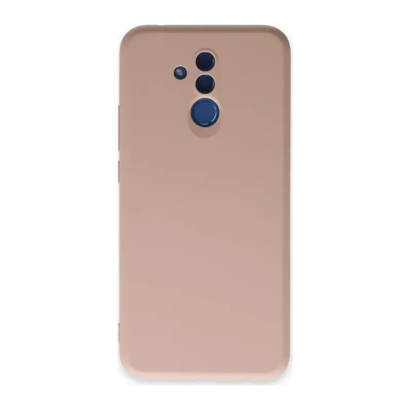 Huawei Mate 20 Lite Kılıf Nano içi Kadife Silikon - Pudra