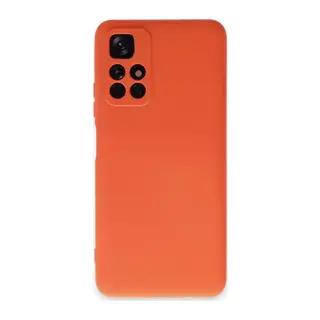 Redmi Note 11T Kılıf Nano içi Kadife Silikon - Turuncu