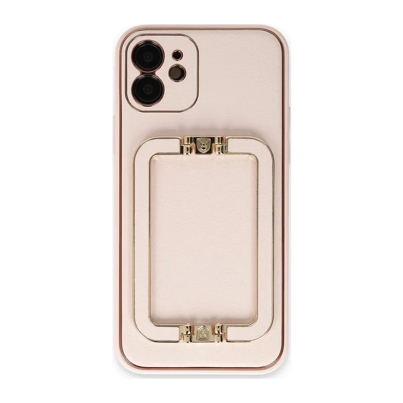 iPhone 12 Kılıf Coco Elit Kapak - Pudra