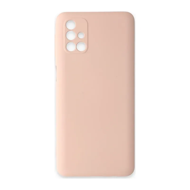 Samsung Galaxy M31S Kılıf Nano içi Kadife Silikon - Pudra