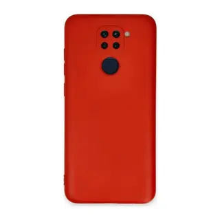 Redmi Note 9 Kılıf Nano içi Kadife Silikon - Kırmızı