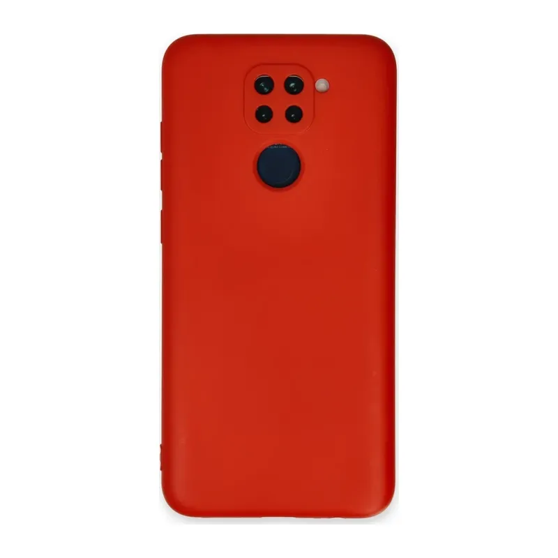 Redmi Note 9 Kılıf Nano içi Kadife Silikon - Kırmızı