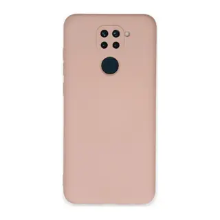 Redmi Note 9 Kılıf Nano içi Kadife Silikon - Pudra