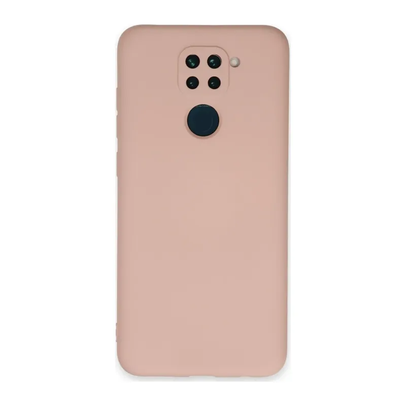 Redmi Note 9 Kılıf Nano içi Kadife Silikon - Pudra