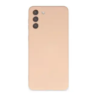 Samsung Galaxy S21 Plus Kılıf Nano içi Kadife Silikon - Pudra