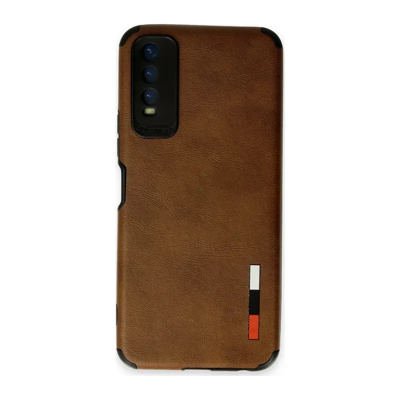 Vivo Y11S Kılıf Loop Deri Silikon - Kahverengi