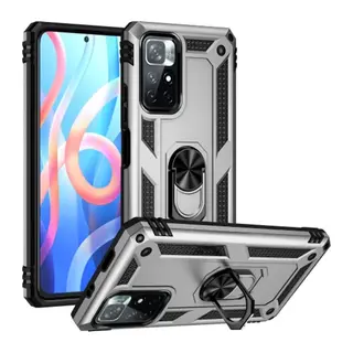 Redmi Note 11T Kılıf Sofya Yüzüklü Silikon Kapak - Gümüş