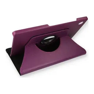 Samsung Galaxy X200 Tab A8 10.5 Kılıf 360 Tablet Deri Kılıf - Mürdüm
