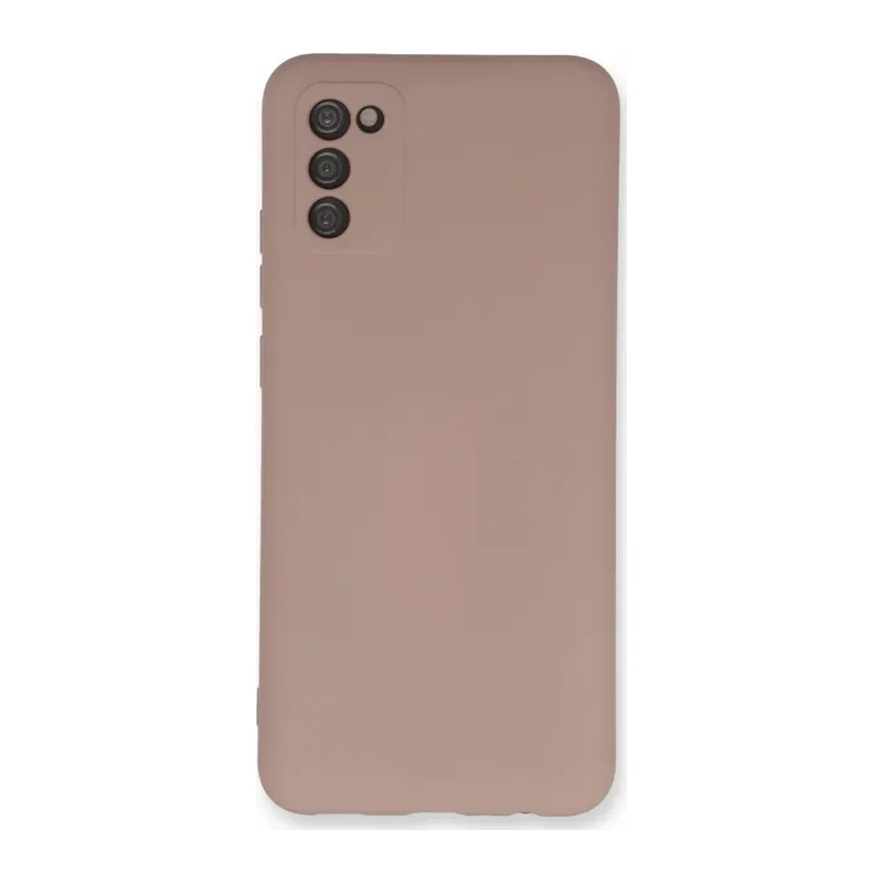 Samsung Galaxy A03S Kılıf Nano içi Kadife Silikon - Pudra