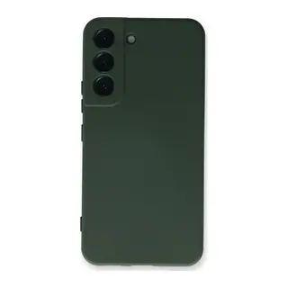Samsung Galaxy S22 Plus Kılıf Nano içi Kadife Silikon - Koyu Yeşil
