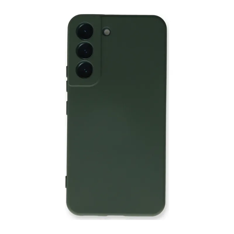 Samsung Galaxy S22 Plus Kılıf Nano içi Kadife Silikon - Koyu Yeşil