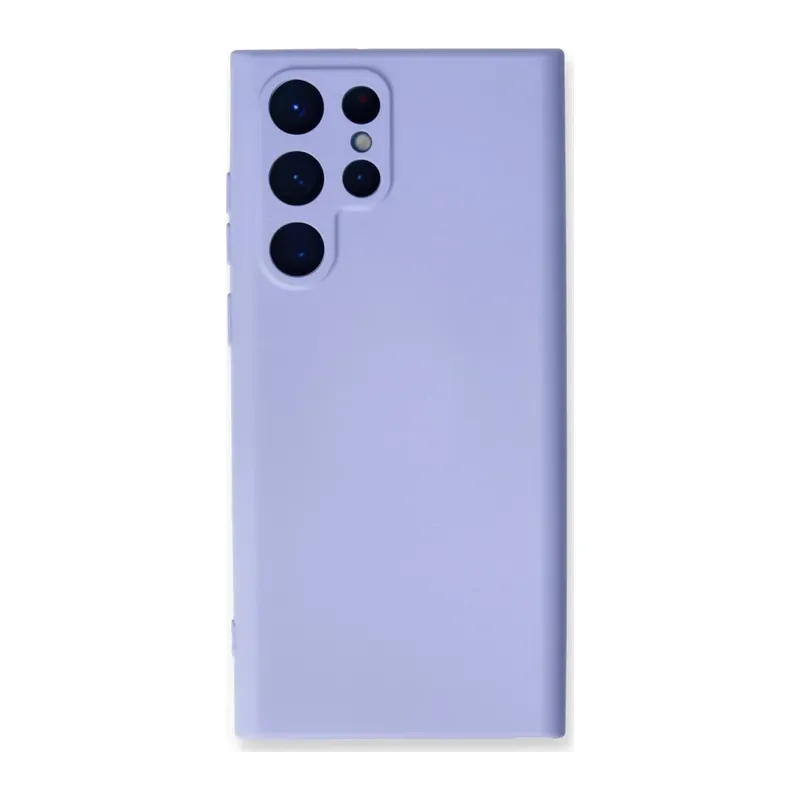 Samsung Galaxy S22 Ultra Kılıf Nano içi Kadife Silikon - Lila