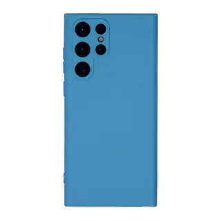 Samsung Galaxy S22 Ultra Kılıf Nano içi Kadife Silikon - Mavi