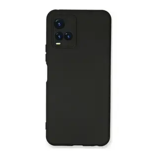 Vivo Y21S Kılıf Nano içi Kadife Silikon - Siyah