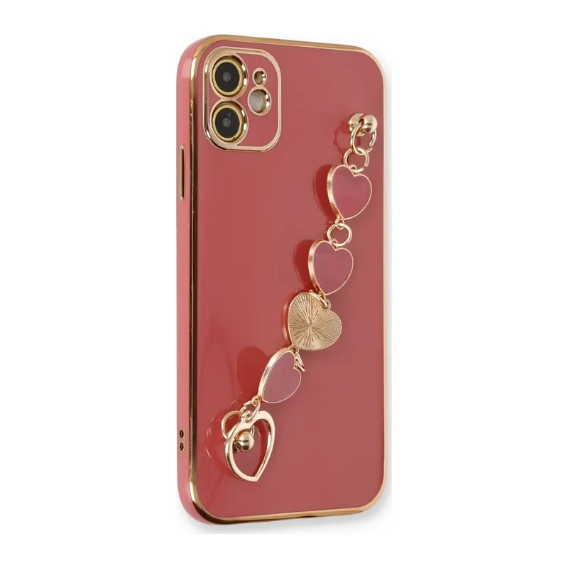 iPhone 12 Kılıf Esila Silikon - Kırmızı