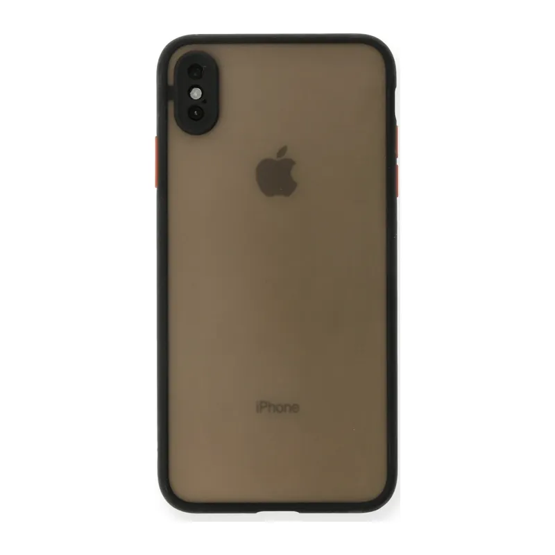 iPhone XS Max Kılıf Montreal Silikon Kapak - Siyah