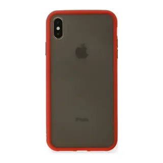 iPhone XS Max Kılıf Montreal Silikon Kapak - Kırmızı