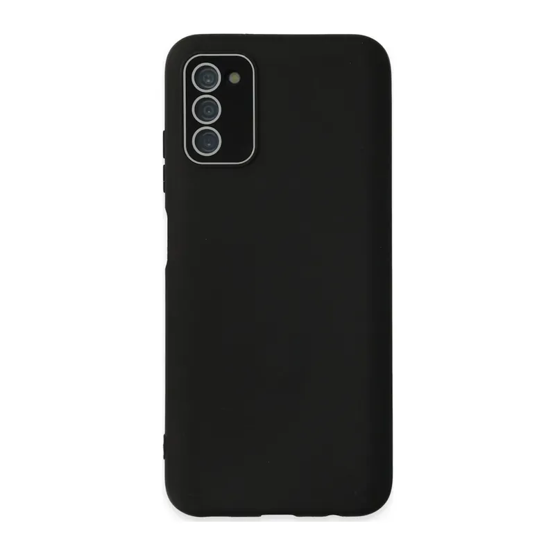 Samsung Galaxy A03S Kılıf Lansman Glass Kapak - Siyah