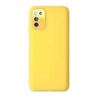 Samsung Galaxy A03S Kılıf Lansman Glass Kapak - Sarı