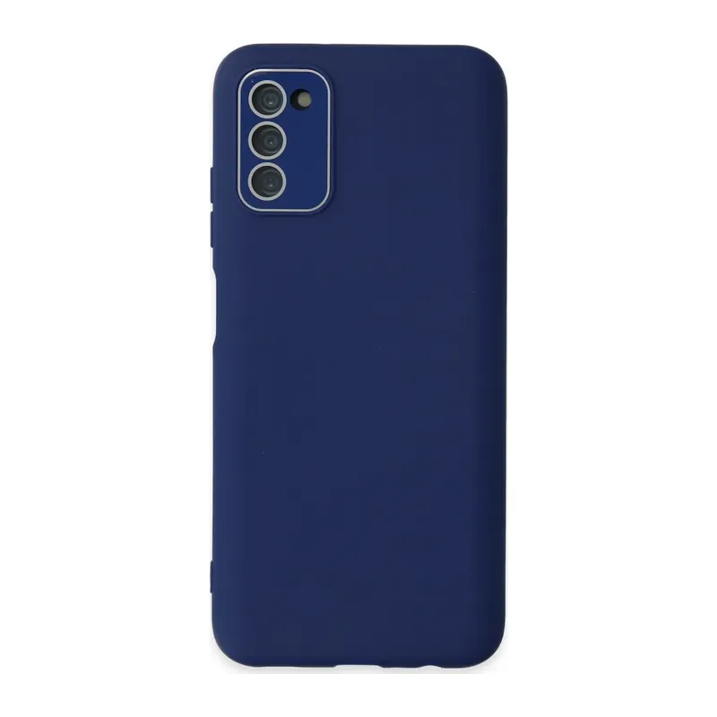 Samsung Galaxy A03S Kılıf Lansman Glass Kapak - Sky Blue