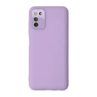 Samsung Galaxy A03S Kılıf Lansman Glass Kapak - Lila