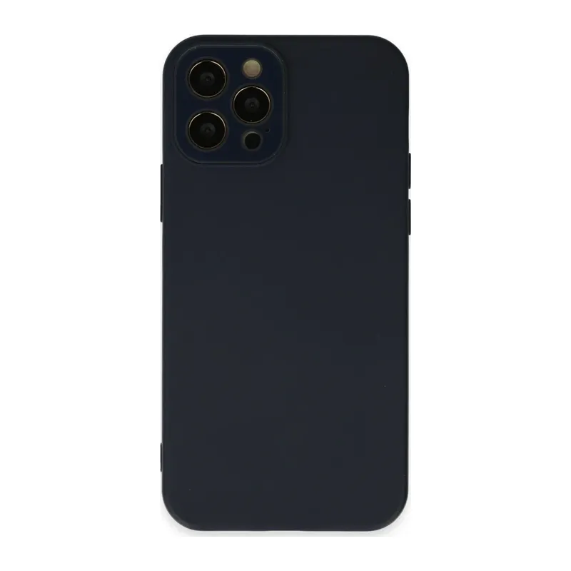 iPhone 12 Pro Kılıf Lansman Glass Kapak - Lacivert