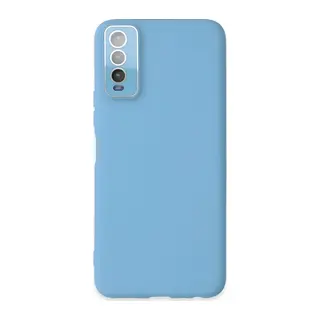 Vivo Y11S Kılıf Lansman Glass Kapak - Mavi