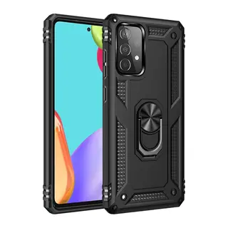 Samsung Galaxy A33 5G Kılıf Sofya Yüzüklü Silikon Kapak - Siyah