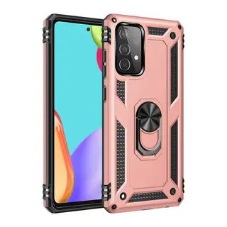 Samsung Galaxy A33 5G Kılıf Sofya Yüzüklü Silikon Kapak - Rose