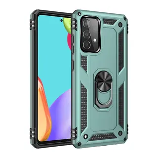 Samsung Galaxy A33 5G Kılıf Sofya Yüzüklü Silikon Kapak - Yeşil