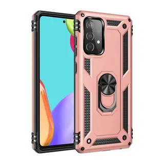 Samsung Galaxy A53 5G Kılıf Sofya Yüzüklü Silikon Kapak - Rose